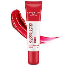 Dot & Key Strawberry Crush Lip Balm SPF30 & Vitamin C+E 12gm | Soft and Naturally Pink Lips |Tinted Lip Balm with SPF 30 & Vitamin C + E | Lipbalm for Dry & Dark Lips | Lip Balm for Women | India