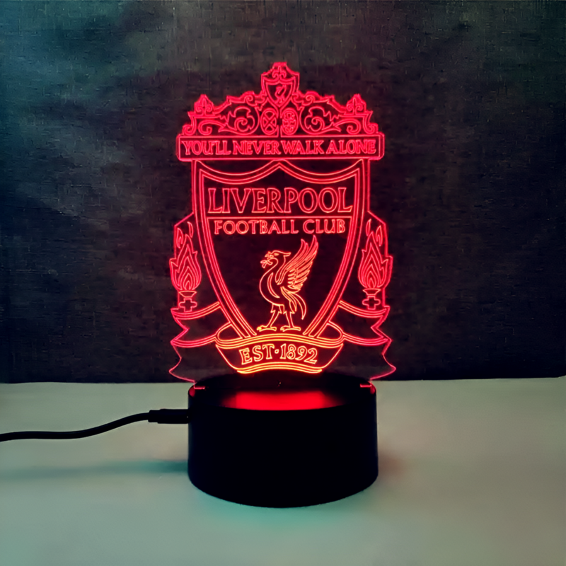 GearUP Acrylic Multicolor Night Lamp White (Liverpool F.C.)