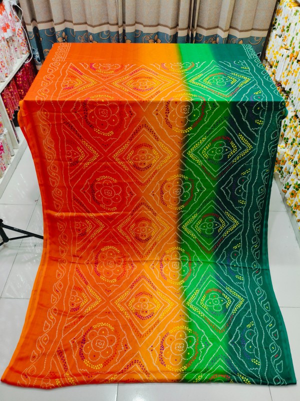 indian chunri print saree for women's