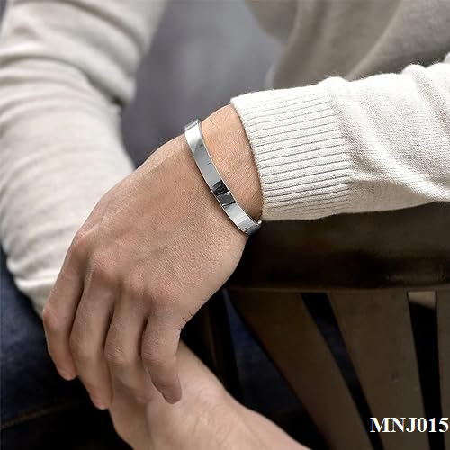 Men's Silver Open Cuff Bracelet