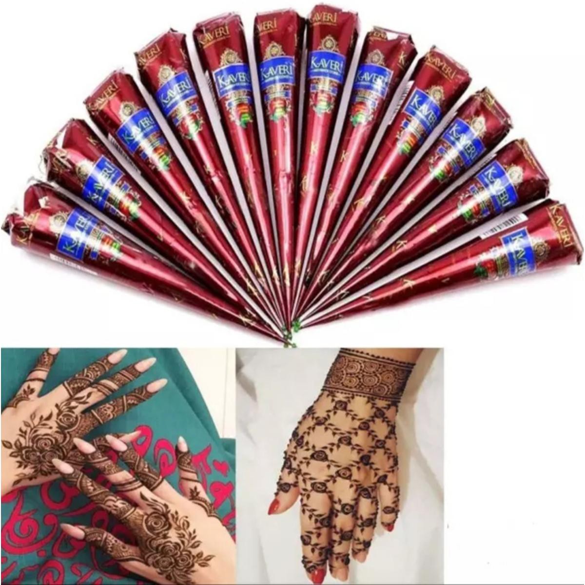 6pcs Mehendi Cone by Kaveri Mehendi
