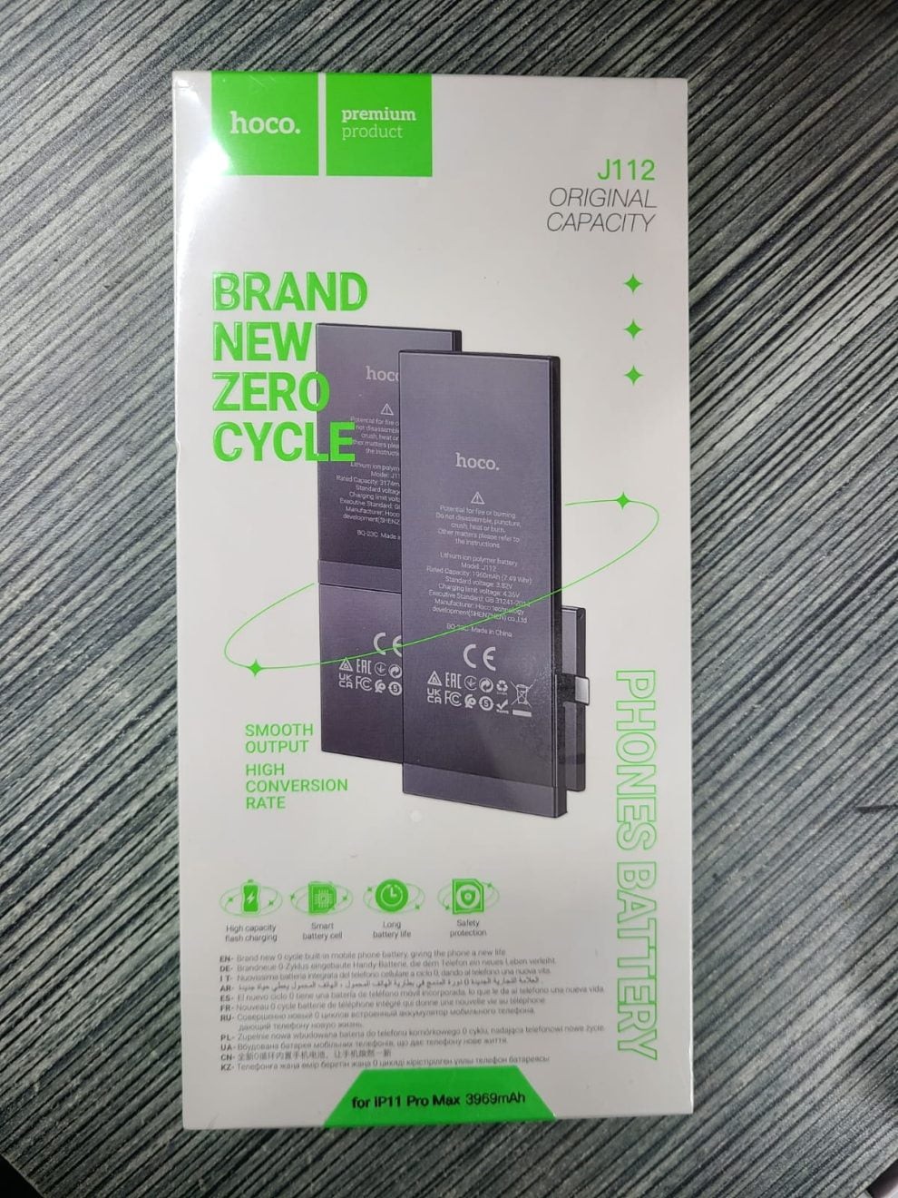 Hoco J112-ip11pmax Smart Li-Polymer 3969mAh Battery for iPhone 11 Pro Max