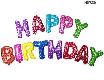 Happy Birthday Alphabet Foil Balloon