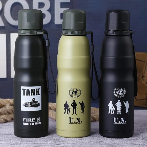 Army Men Thermos 500ml Stainless Steel insulated Cup Bottle for Water Tea Coffee Sport Swig Outdoors Portable Travel Mug - Water Bottle