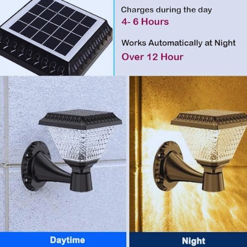 Outdoor Pillar Lights Solar Charging IP65 Waterproof Column Lamp Post Lights best price in bd