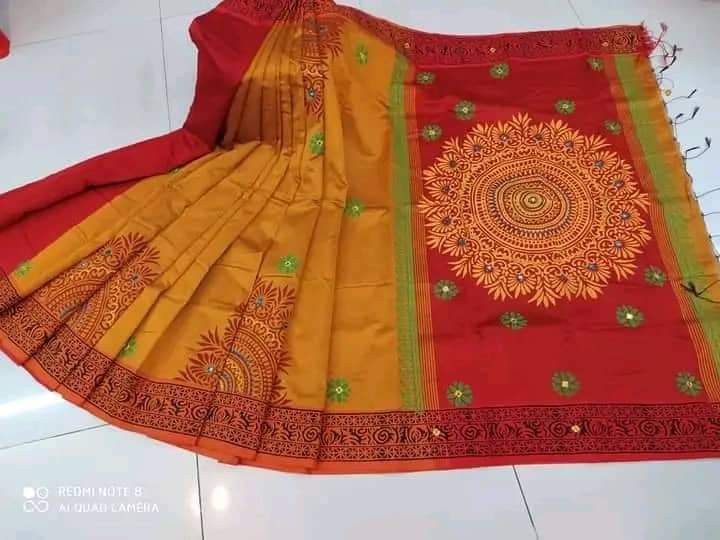 Embroidered Dupion Silk Saree