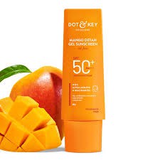 Dot & Key Mango Detan Gel Sunscreen SPF 50+ PA+++ 80gm | Oil-Free, With Alpha-Arbutin & Niacinamide | Controls Tanning, Brightens Skin | Fades Dark Spots, Water Resistant | All Skin Types