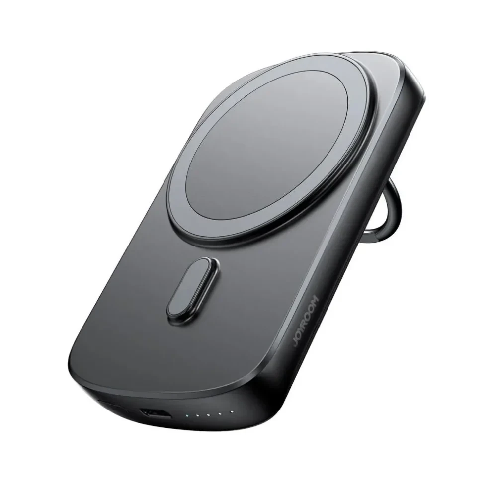 Joyroom JR-W030 20W 6000mAh Magnetic Wireless Power Bank with Ring Holder- Black Color