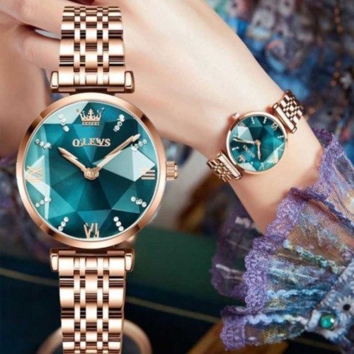 Olevs woman Diomand cut Watch