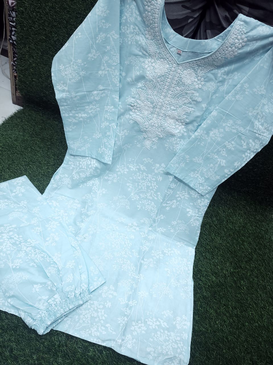 Embroidery Cotton Two Piece