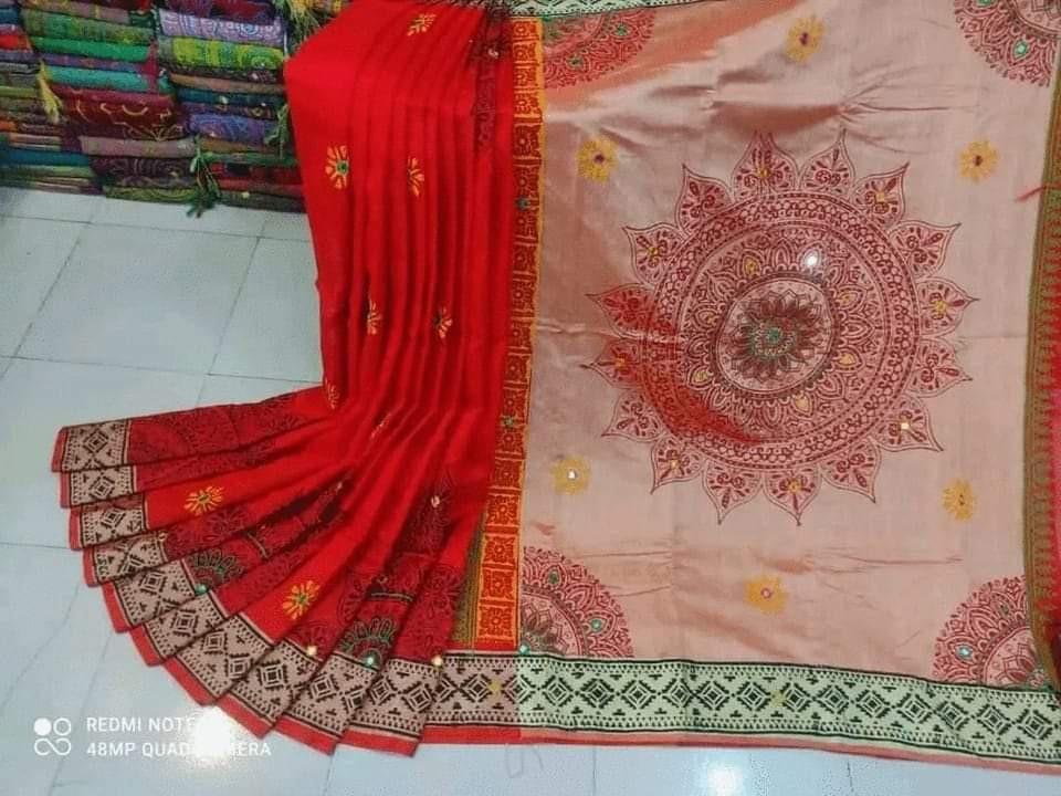 Embroidered Dupion Silk Saree
