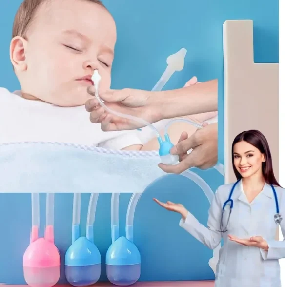 1pcs Newborn Baby Nasal Aspirator Kids Nose Cleaner Sucker Suction Tool Protection Health Care Infant Safe Mouth Nasal Suction