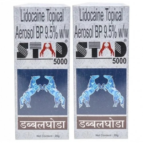 Stad 5000 Double Ghoda Delay Spray For Men - 20 gm