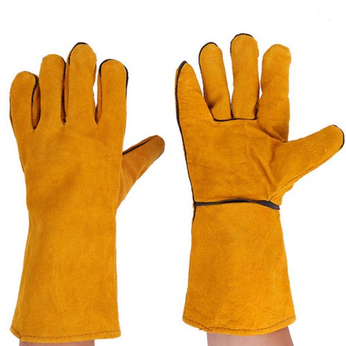 Safety Work Leather Welder’s for High Temperature Wear-Resistance Hot Insulation Section Fire Line Electric Welding Work Gloves 1 Pair