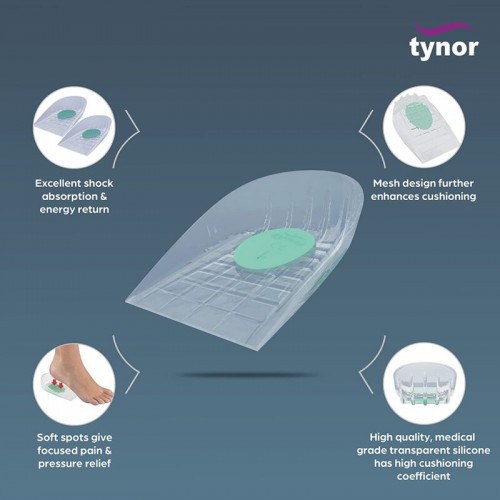 Tynor K 02 Heel Cushion Silicone Pair