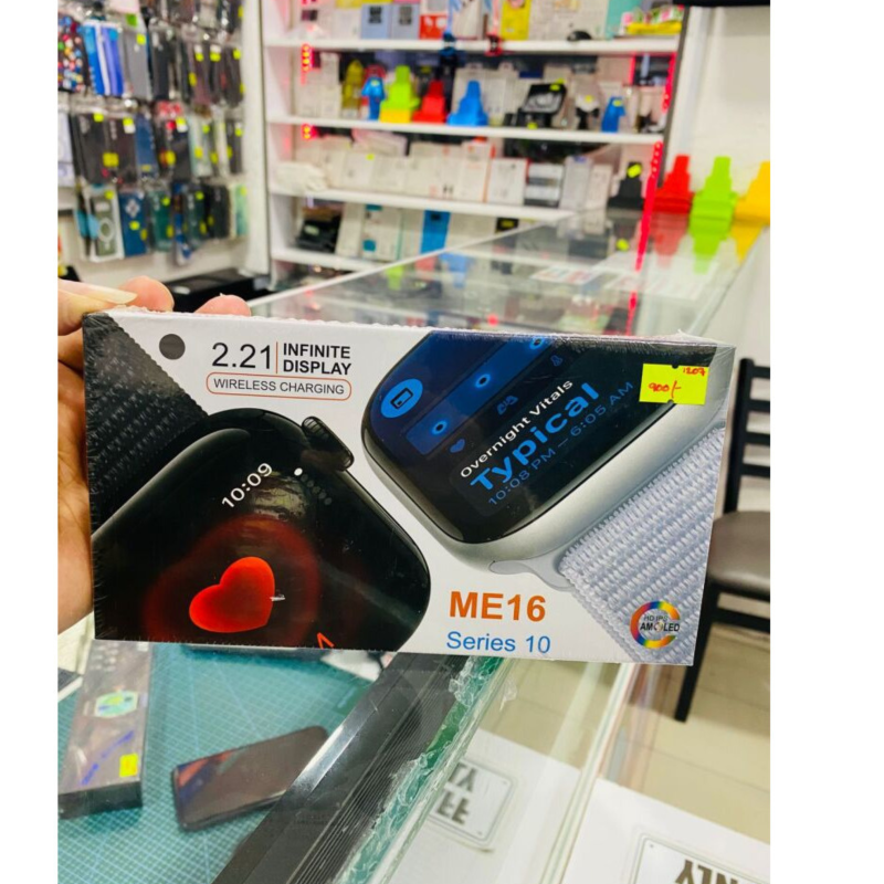 ME 16 Smart Watch 3 strips 2.21 Infinity display Wiewless charging series 10