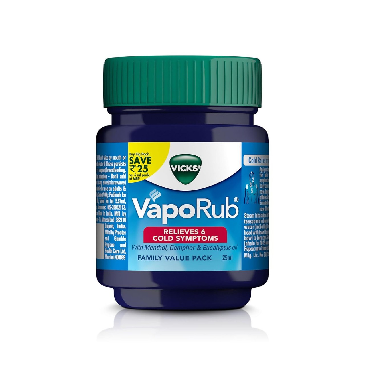 Vicks Vaporub Ointment Colds Relief- 25g / 50gm