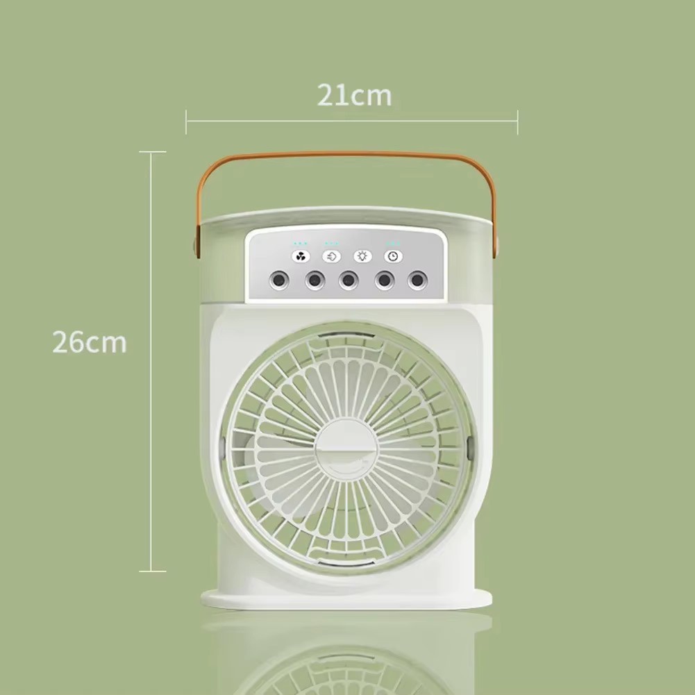 3 In 1 Air Cooling USB Fan with LED Night Light Water Fan