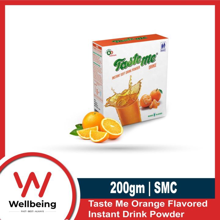 SMC Taste Me Orange Flavored Instant Drink Powder 200gm Box