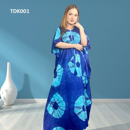 Tie Dye Batik Kaftan Maxi