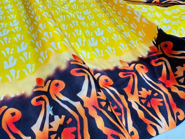 Batik print saree
