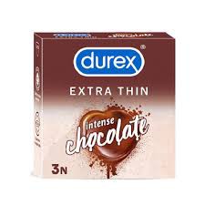 Durex Extra Thin Intense Chocolate Flavored Condom for Men | Single Pack – 3×1=3pcs | India