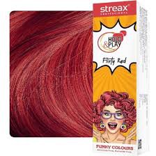 Streax Professional Hold and Play Funky Hair Colour Flirty Red 100gm