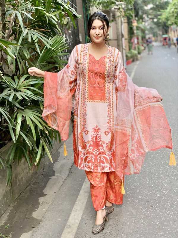 Ready Made Pure dubai silk Digital Print Three Piece (2)