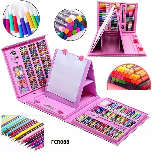 Drawing Art Set Painting Drawing Supplies 208 Pcs (Pink Color Box)