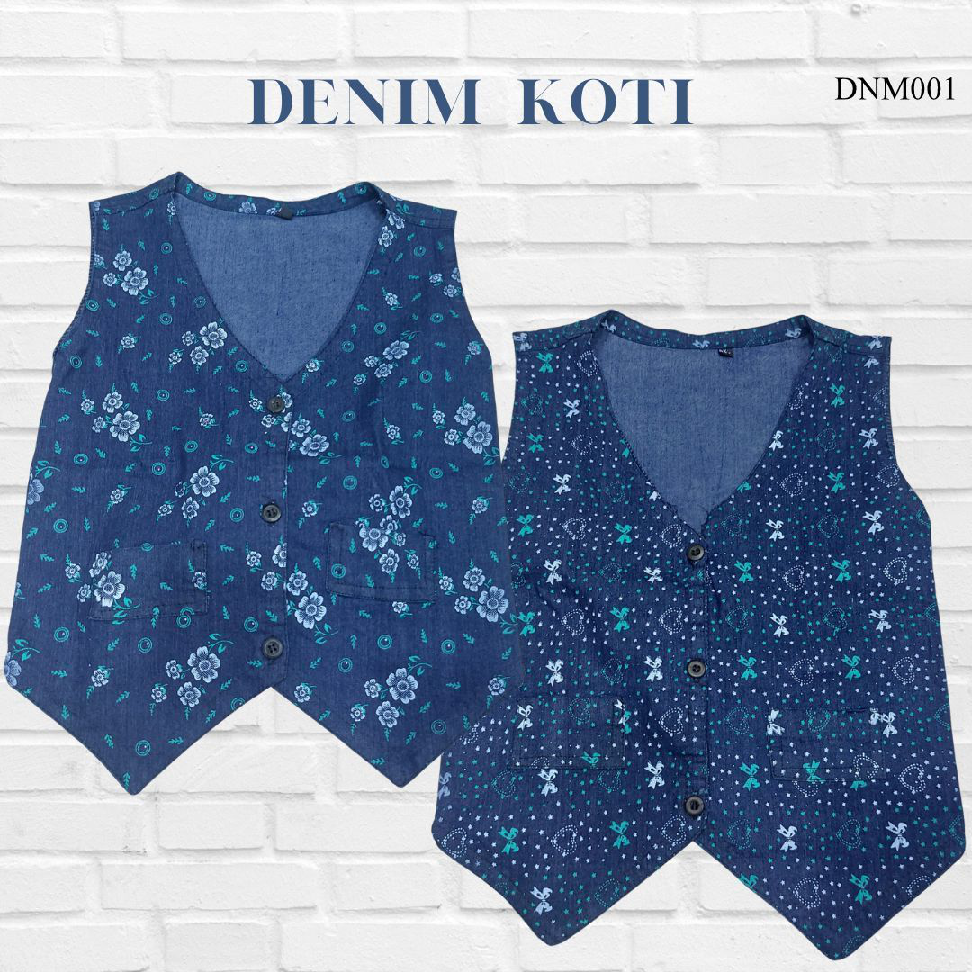 Denim Koti Set of Two