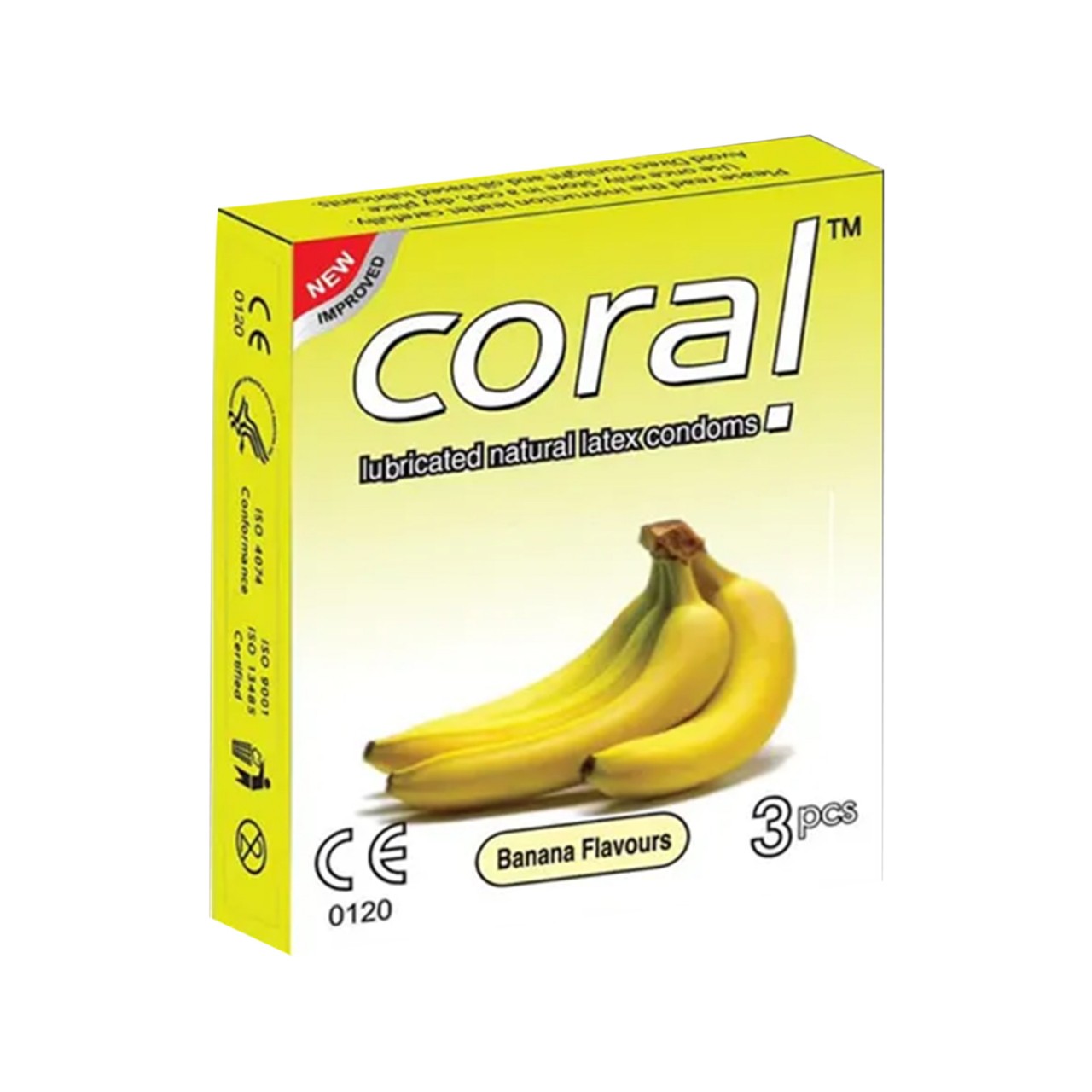 Coral Banana Flavor Extra Performance Condom | Single Pack 3pcs | Malaysia