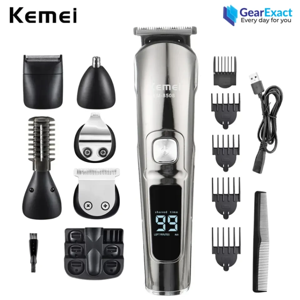 Kemei KM-8508 Multi-grooming kit 11-in-1 Beard, Hair, Body, and Face for Men