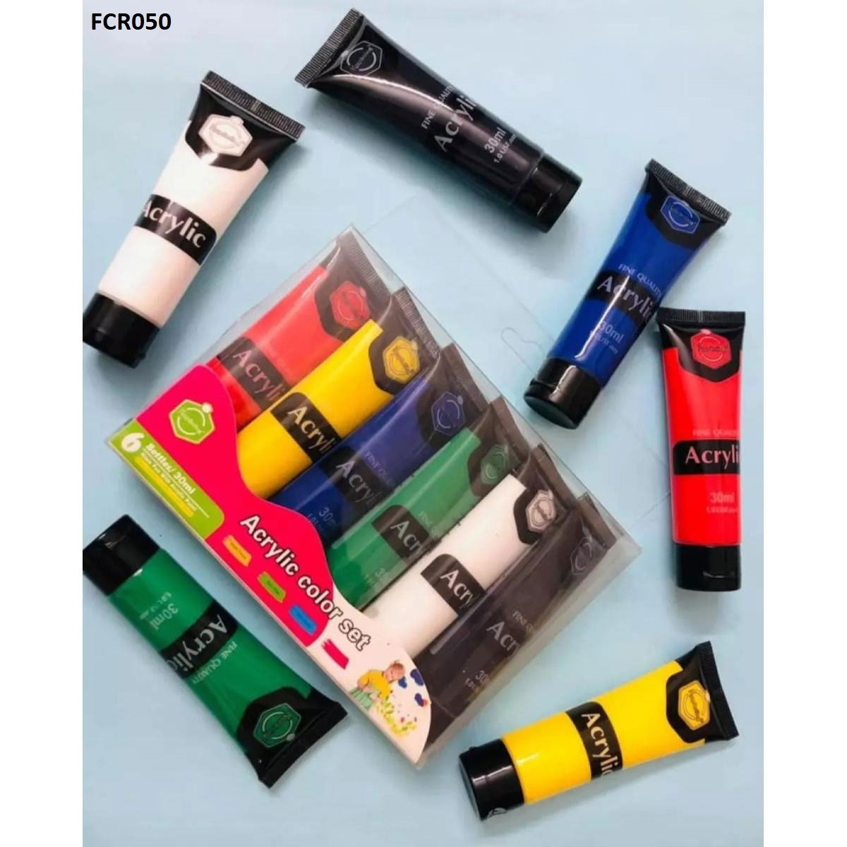 Keep Smiling Acrylic Colour Set 6 pc x 30ml