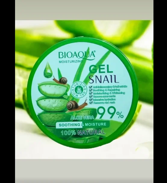 Bioaqua Aloe Vera 99% Soothing Gel Snail 250ml | Made in P.R.C