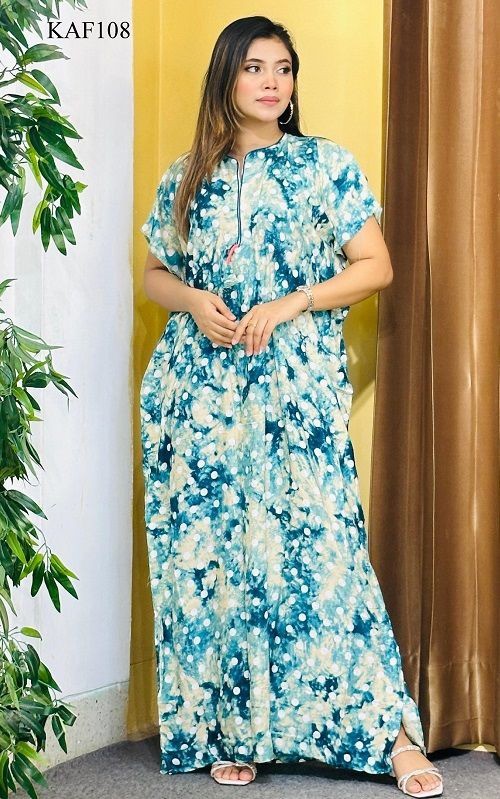 Cotton Kaftan Maxi Dress