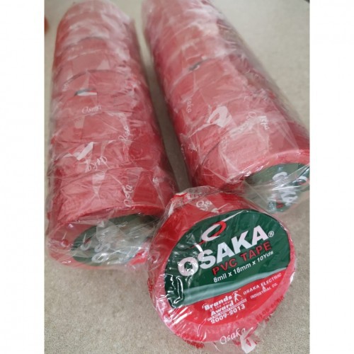12pice Osaka Tape for Tennis Ball Cricket - Red Best Price in Bangladesh