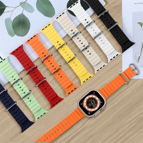 For T800 Ultra 49mm alpainloop/ Watch 7 45mm / Watch 8 45mm / Watch SE 2022 44mm Woven Nylon Loop Replacement Wristband Strap For iWatchUltra iWatch7 iWatch8 iWatchSE Smart Watch Multicolor S