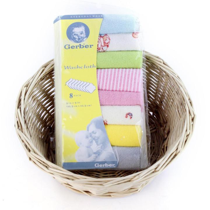 Baby Small Square Towels | 8pcs