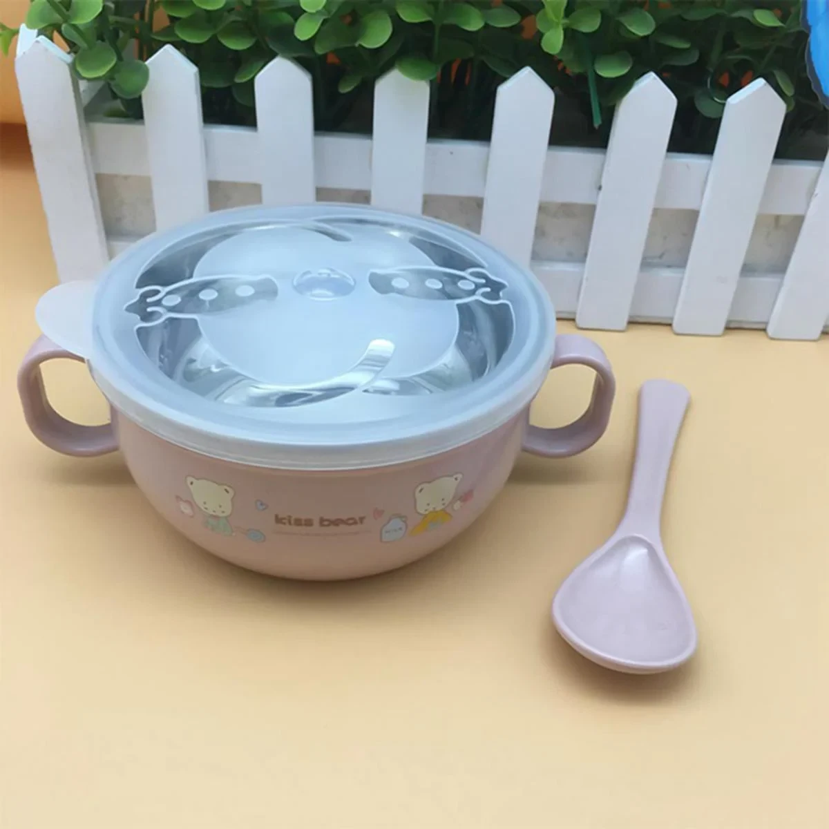 Baby Feeding Spoon And Bowl Set | Stainless Steel 1Bowl & PP 1Spoon – Multi Color & Size Available | Made in China