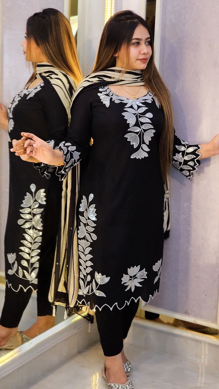 Embroidery Sequence Three Piece