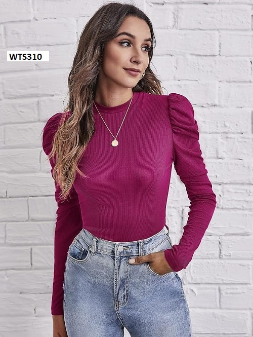 Full Sleeve Round Neck Long Sleeve Top For Collection
