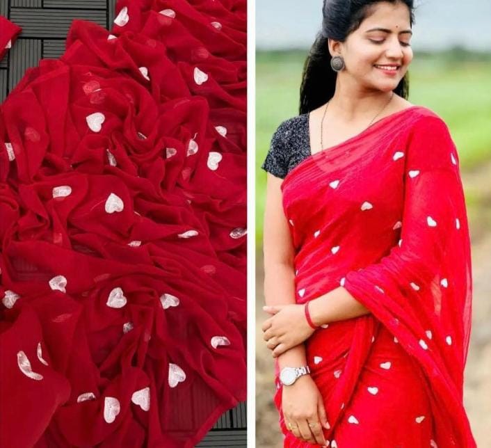 Best Quality Georgette Embroidery Saree