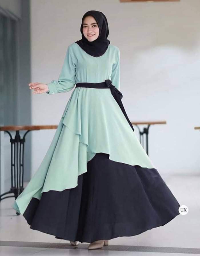 New Dubai Cherry Borka with Hijab For Gir