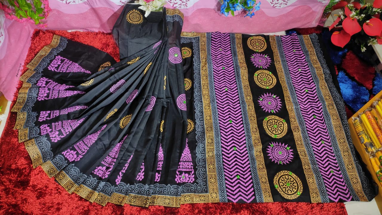 Embroidered Dupion Silk Saree
