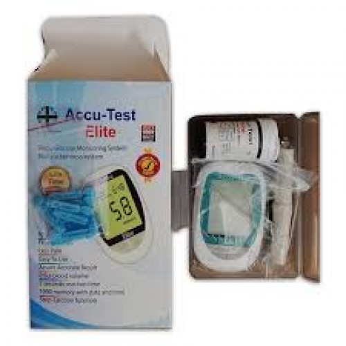 Accu Test Elite Blood Glucose Monitoring System 10 Strips &10 Needles FREE
