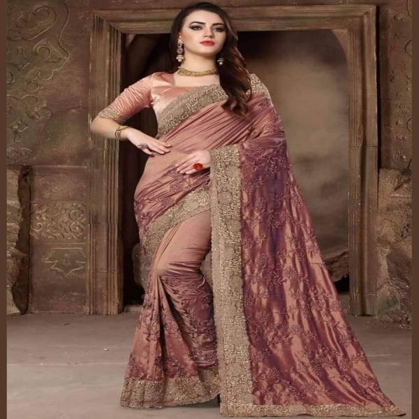 Indian Georgette Saree with Blouse Piece (10)