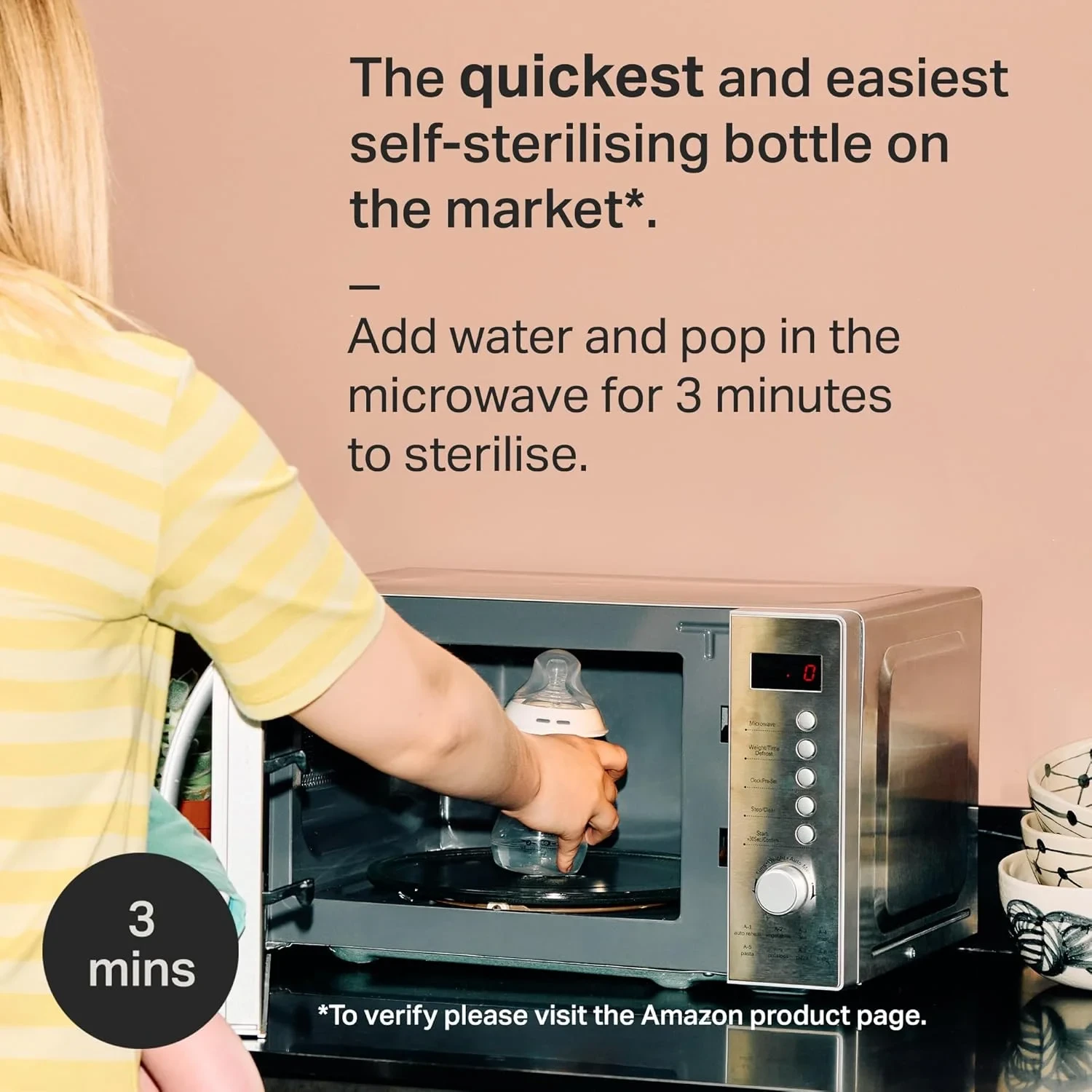 Baby Feeder 3m+ Medium Flow 340ml PP Bottle Tommee Tippee Natural Start Baby Feeder