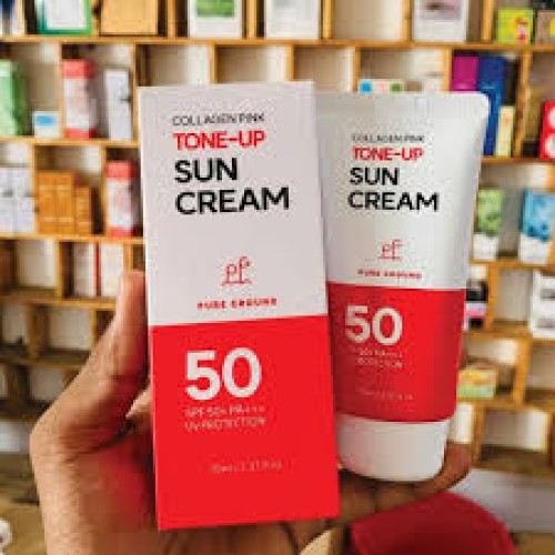 Pure Ground Collagen Pink Tone Up Sun Cream SPF50+ 70ml