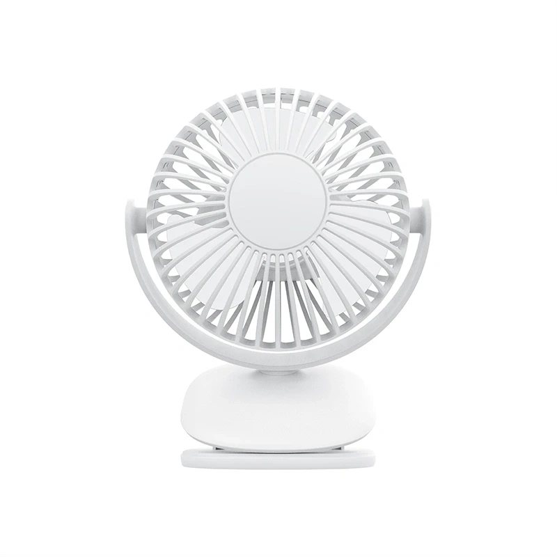 NEW!! mini Clip Fan 360 Degree Rotation Rechargeable Fan (WiWu FS03)- White Color