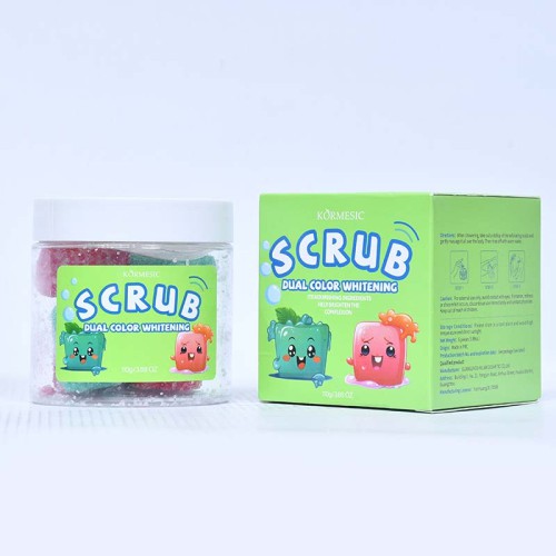 KORMESIC Face & Body Scrub Reduce Dark Spot Dullness Brightens Skin Cubes Candy